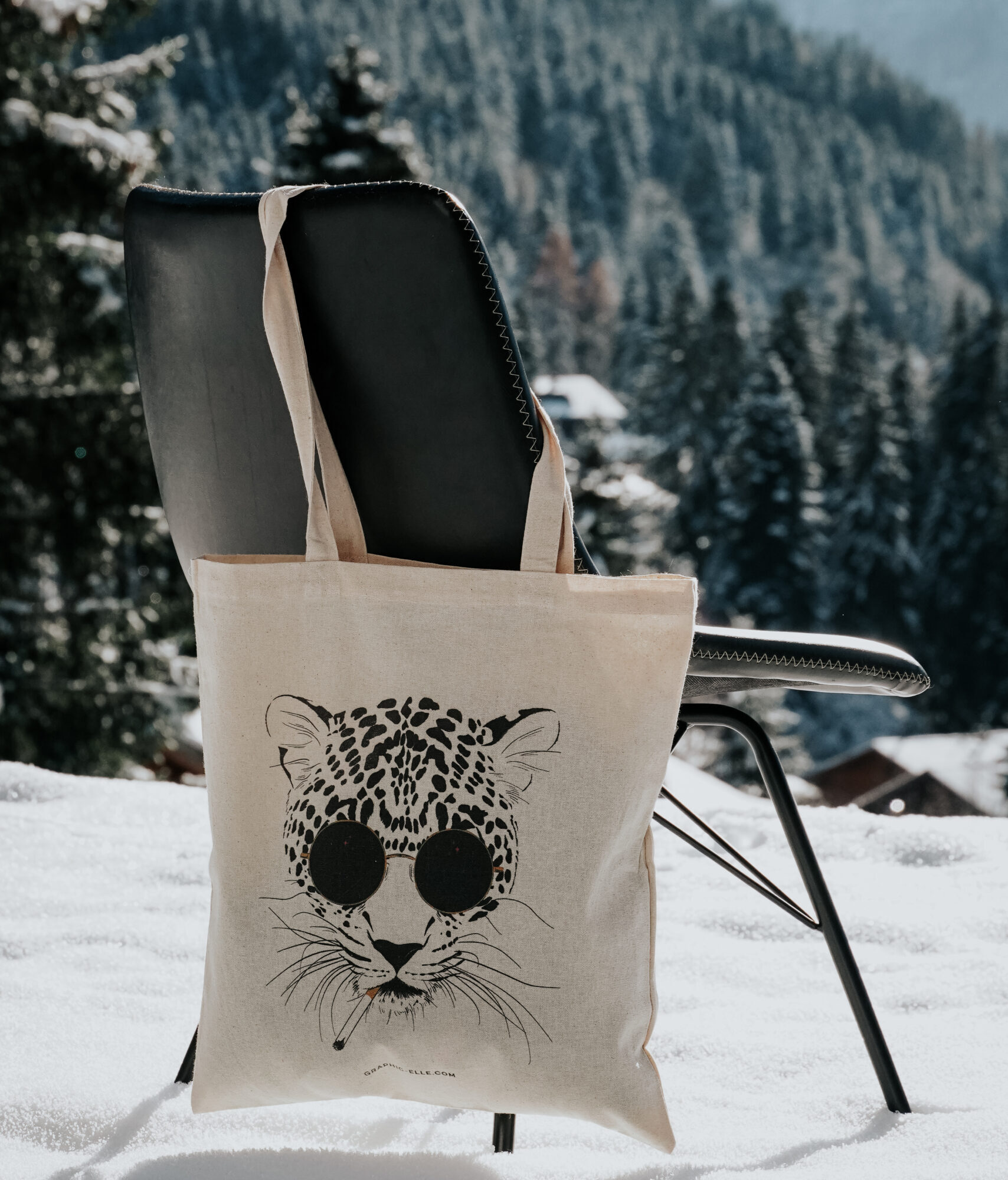 Tote bage illustration elle