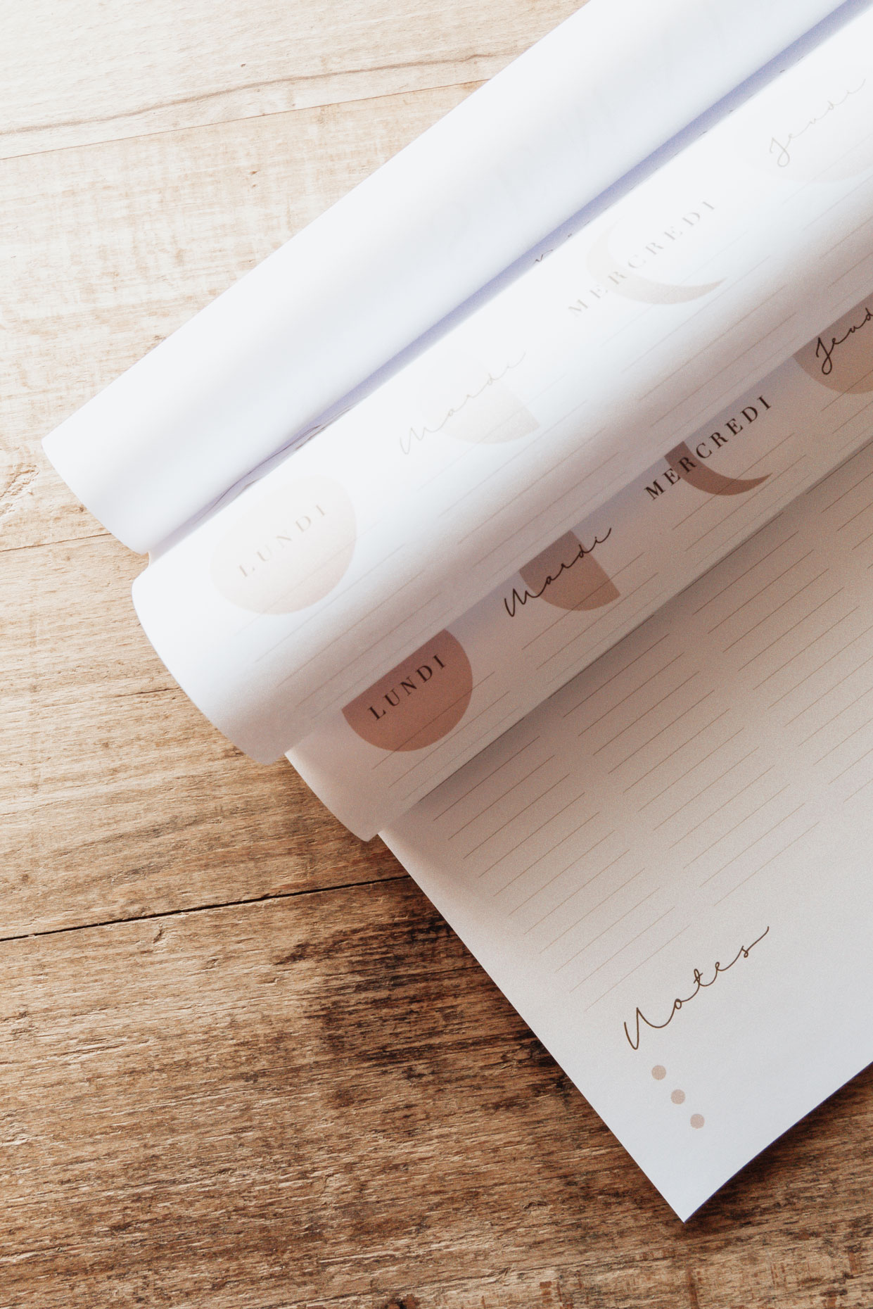 Semainier A4 décoratif pour planifier les tâches